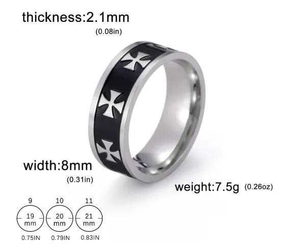 Тамплиерски Розенкройцер Масонски Пръстен Рицар Малтийски ЖелезенКръст