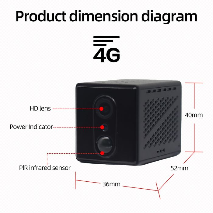 Vand camera 4G sim video audio 5Mp
