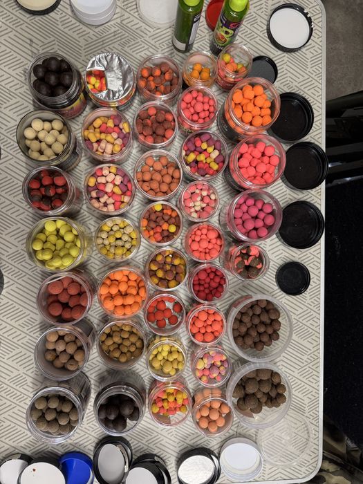 38 кутии топчета за стръв, popup-и, hookbait