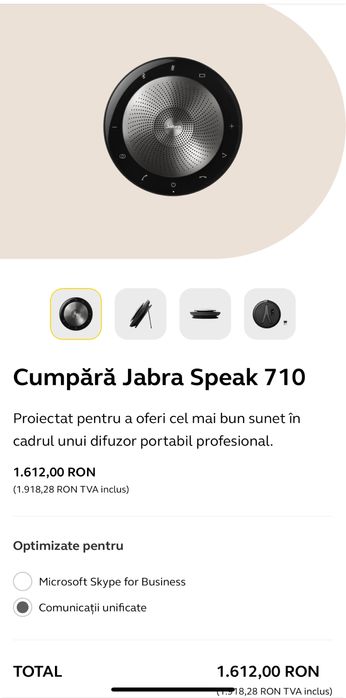 Boxa/difuzor/sistem teleconferinta, Jabra Speak 710