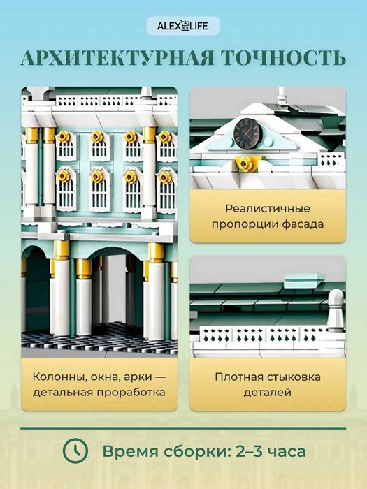 Игрушка конструктор Зимний дворец миниблок Lego