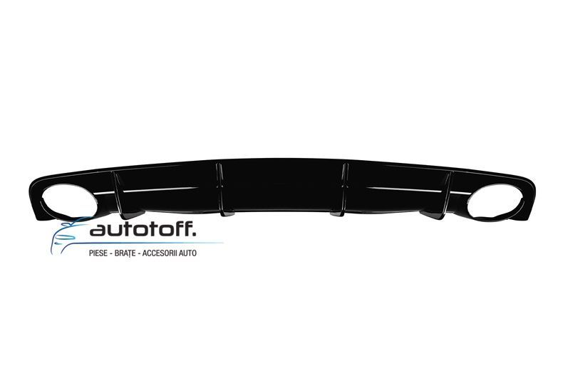 Difuzor bara spate compatibil Audi A6 4G C7 (14-18) Negru lucios