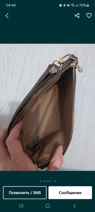 Сумка. Кожа. Канва