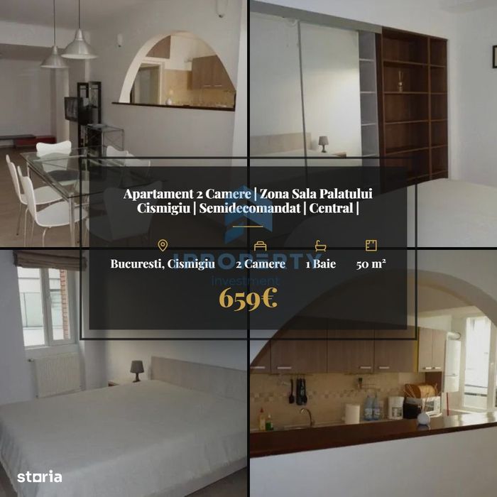Apartament 2 Camere | Zona Sala Palatului Cismigiu | Semidecomandat |