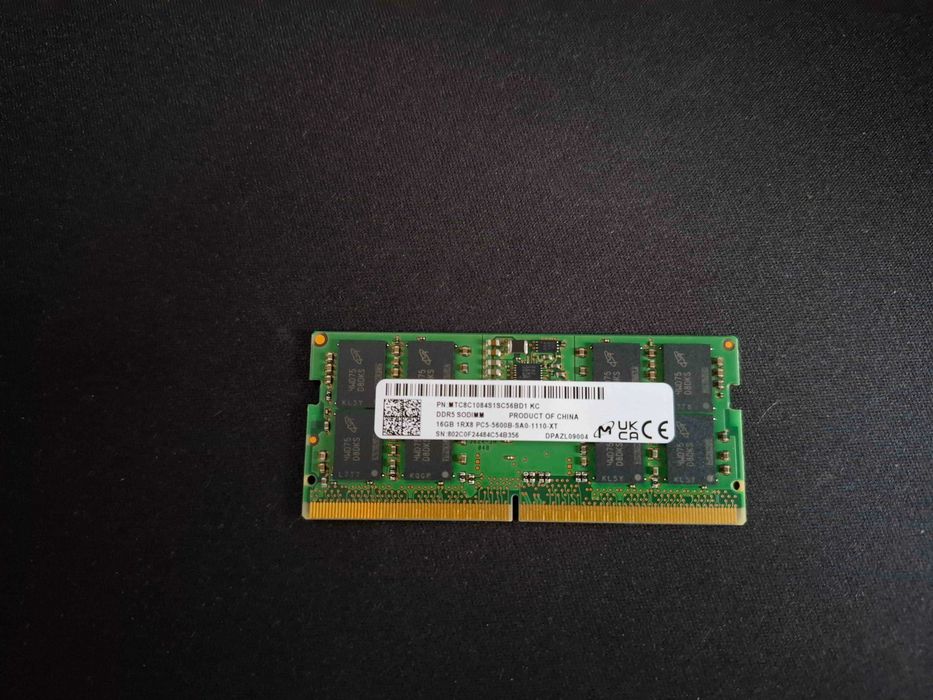 16GB DDR5 RAM SODIMM 5600MHz – Micron