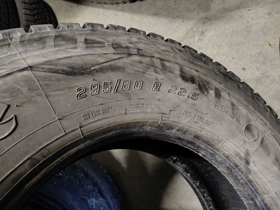 4бр.Като НОВИ задна шарка FIRESTONE 295 80 22.5 цена за брой