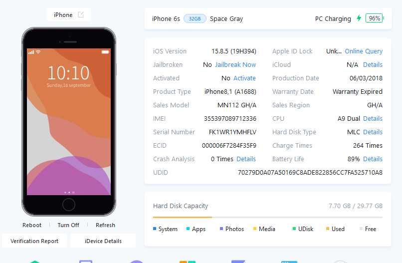 iPhone 6s за ремонт или части