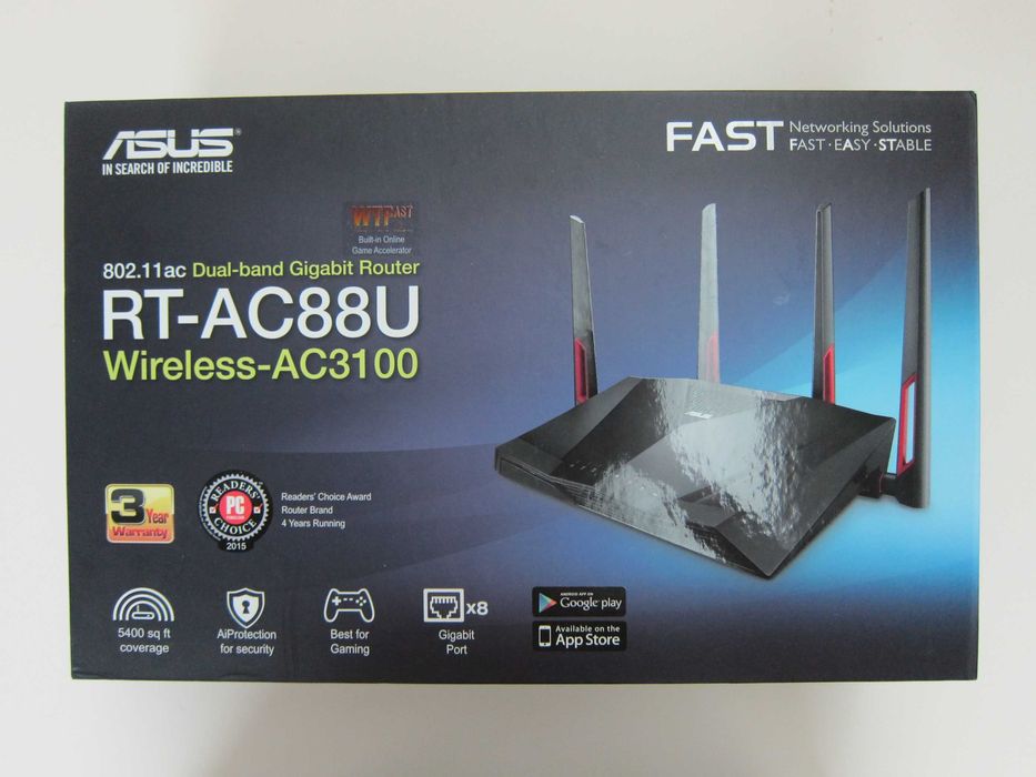 Router Wireless Gigabit ASUS RT-AC88U AC3100 VPN 8xLAN Nou Sigilat