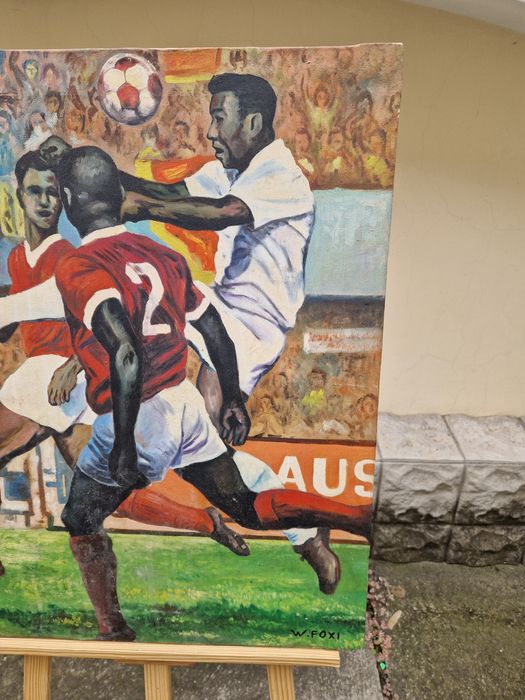 Страхотна антикварна картина масло върху платно