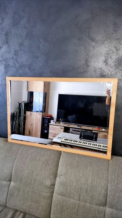 Oglindă Interior 99cm x 64cm pe Suport PAL-Stejar