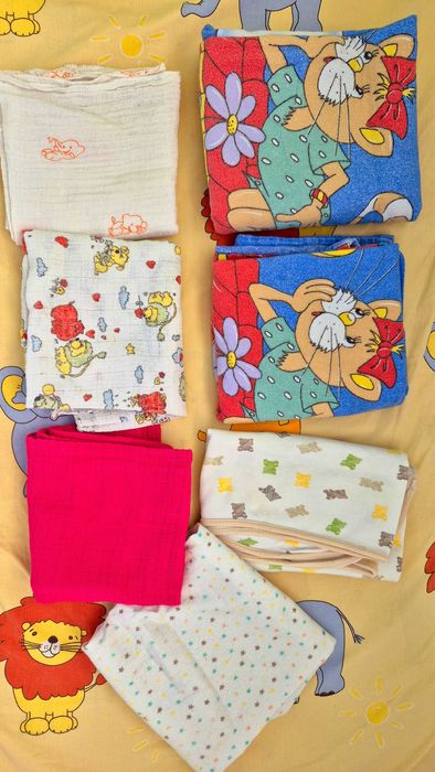 Лот Пелени бебешки памучни Лот Муселинови пелени