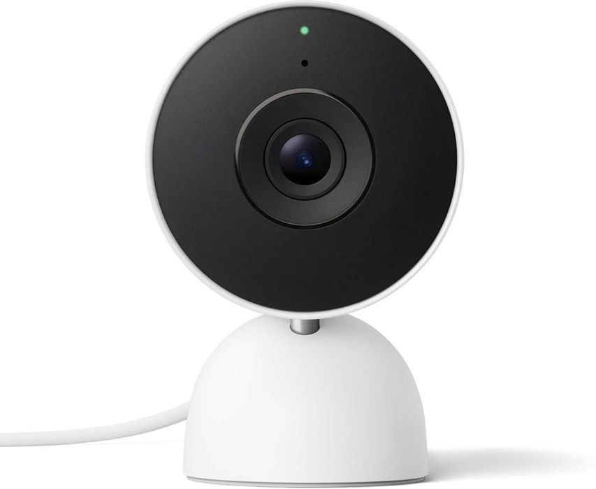 Google Nest Cam Indoor (cu fir, a 3-a generație) - Cameră de securitate pentru interior cu video 2K