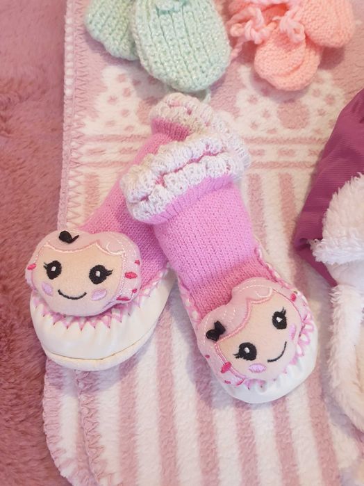 Patura bebe fetita si caciuli +diverse