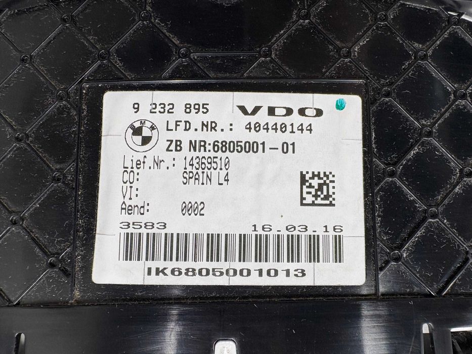 Километражно табло с хедъп Алпина БМВ Ф30 Ф31 Ф32 Ф36 Ф34 Дизел