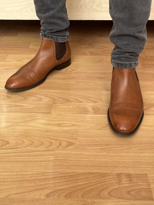 Pat Calvin Боти обувки зимни естествена кожа / обувки естествена кожа