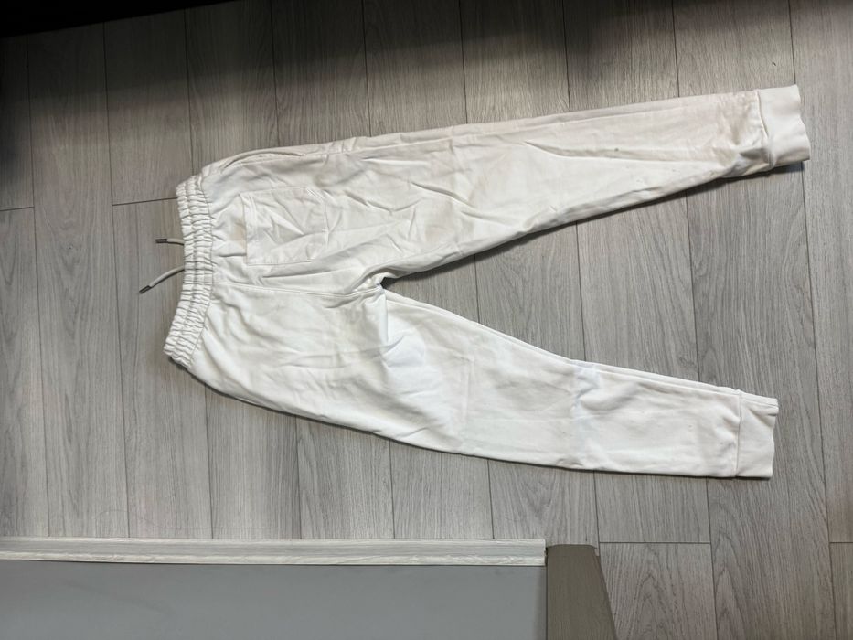 Pantaloni albi Tommy Hilfinger trening