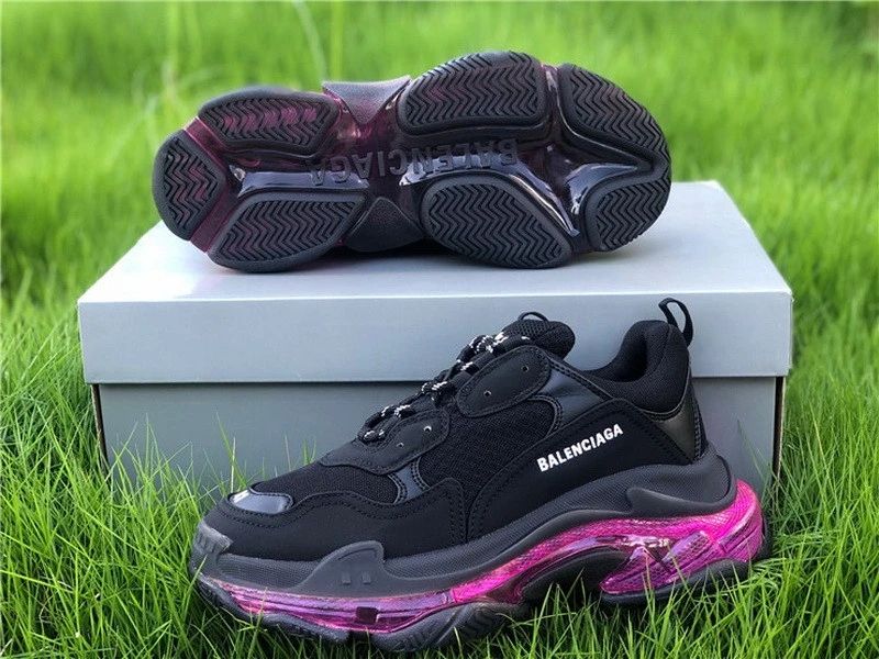 Balenciaga Triple S Clear Sole "Black/Pink"