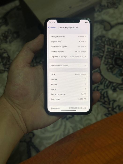 Iphone X 64gb sotiladi