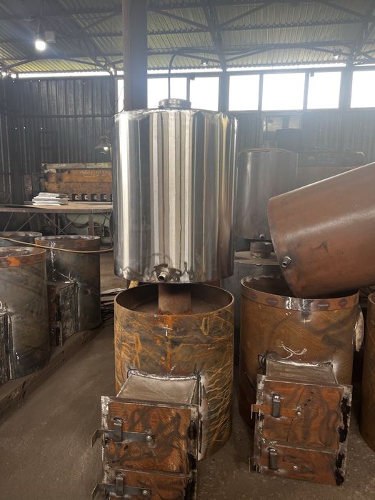 Печь для бани бак 100 литров, банные печи