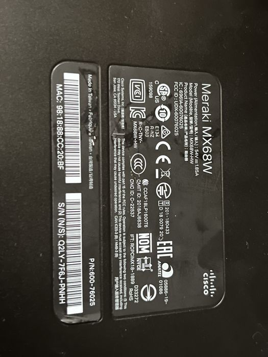 Cisco Meraki MX68W