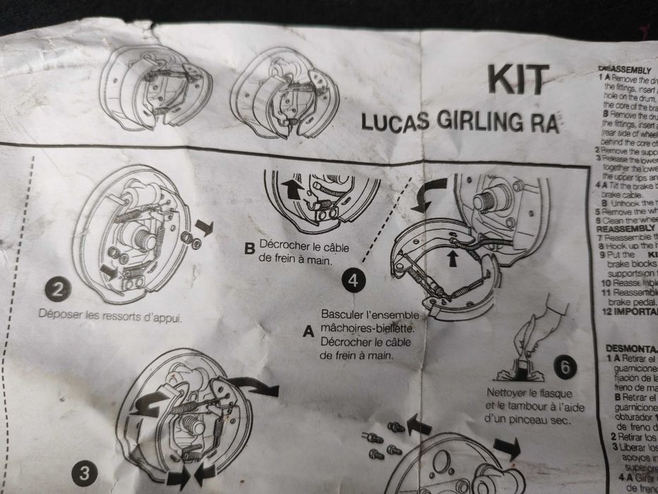 Saboți frână Lucas