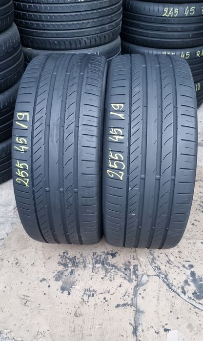 2 Anvelope Vară Continental 255 45 R19 Stare Impecabilă.