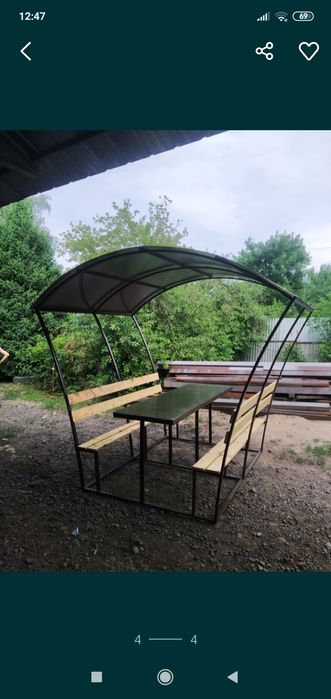 Беседка с поликарбоната