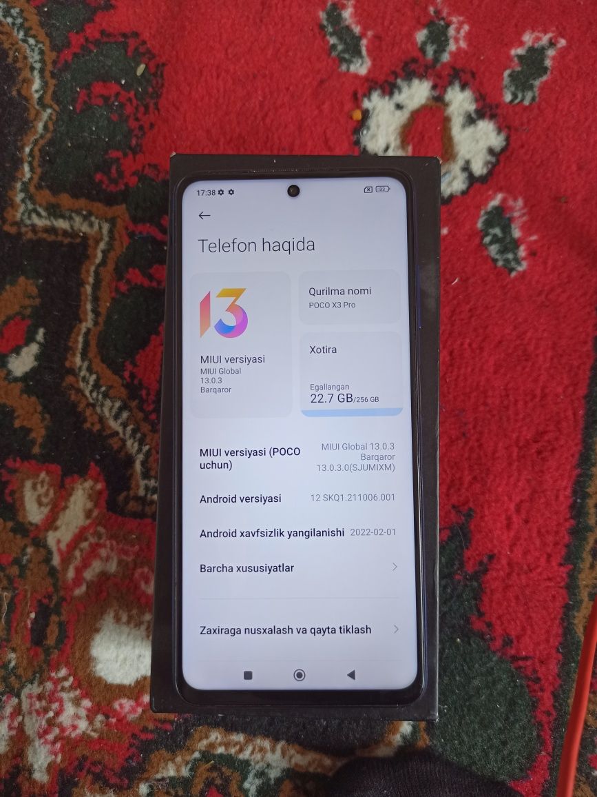 Xiaomi Poco X3 Pro 8/256 GB. Snapdragon 860 Plus: 1 250 000 сум - Мобильные  телефоны Самарканд на Olx