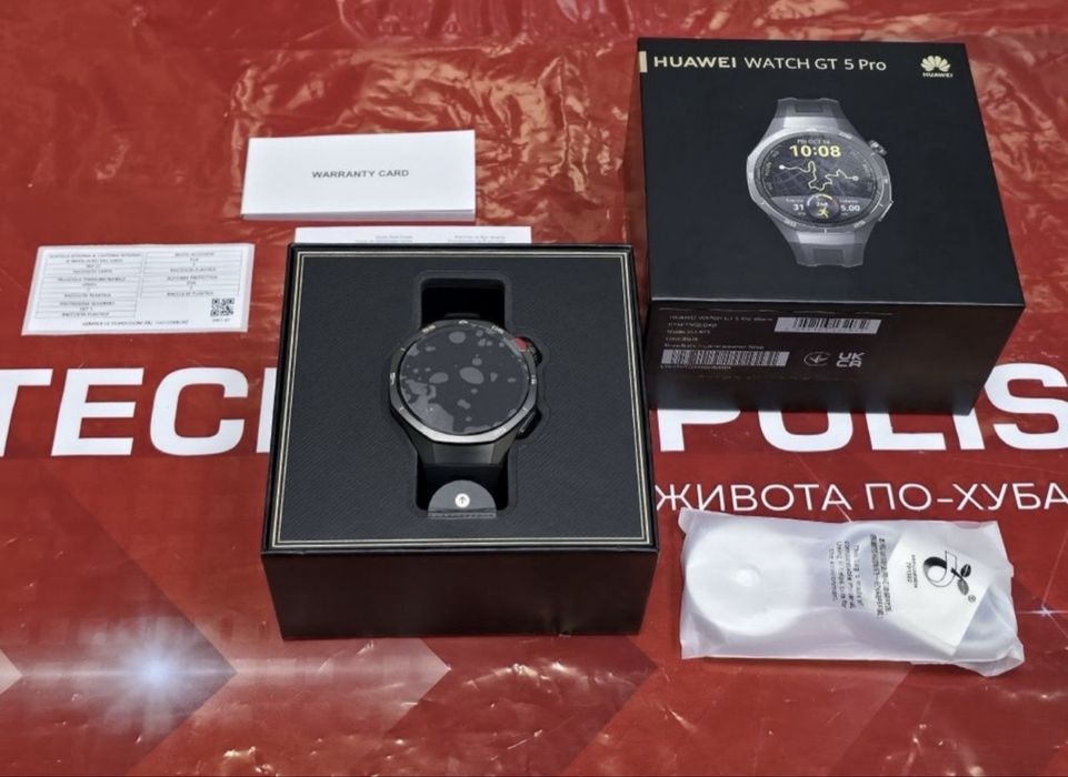 46mm Huawei watch GT 5 Pro Гаранция Технополис 2026 Black | Черен