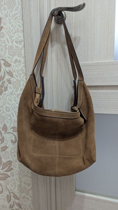 Замшевая сумка. Кожаная сумка. Mango. Zara. Massimo dutti. Оригинал.