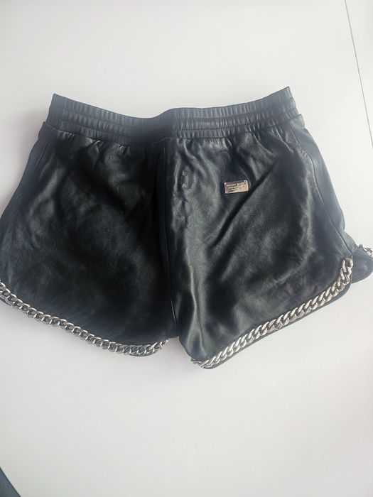Кожени къси панталони Philipp Plein