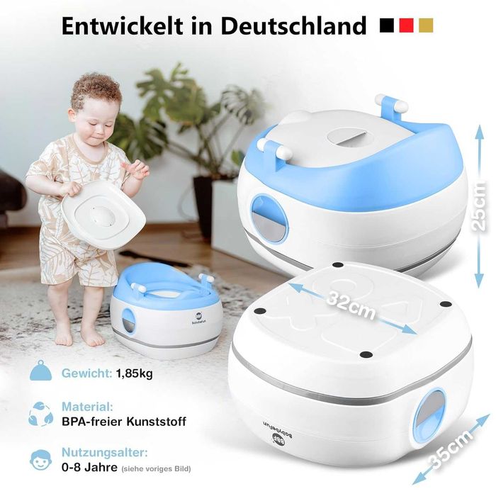 Детско гърне 3 в 1 + Детска тоалетна чиния + Табуретка / тоалетна