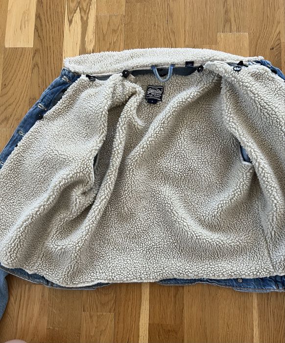 Късо дънково яке с подплата Superdry