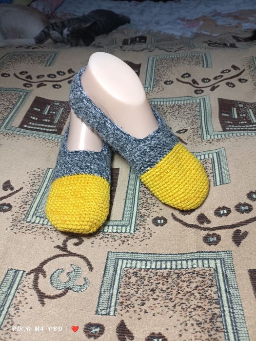 Вязаные  тапочки