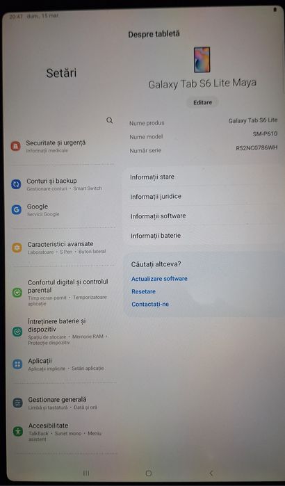 Tableta Galaxy Tab S6 Lite WIFI