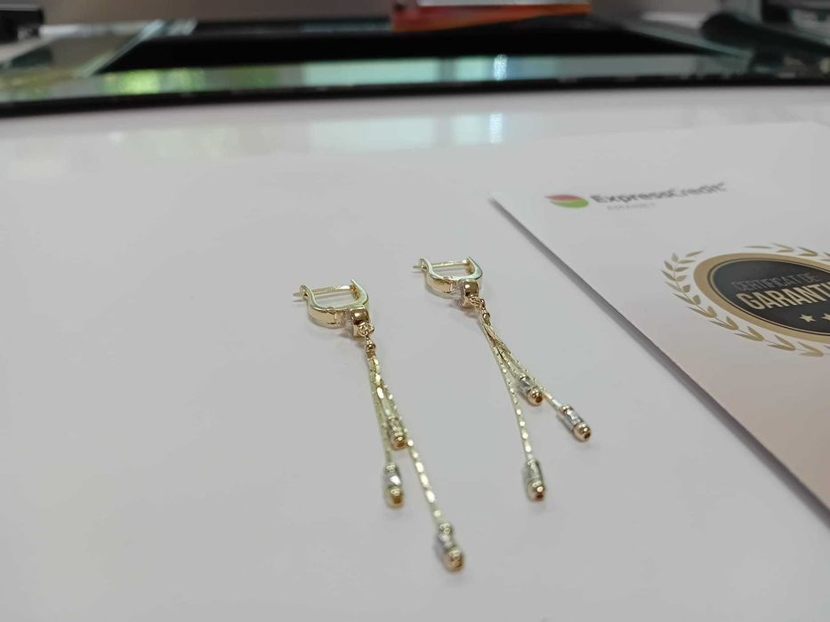 (Ag33) Cercei Aur 14K / Garantie 2 ani