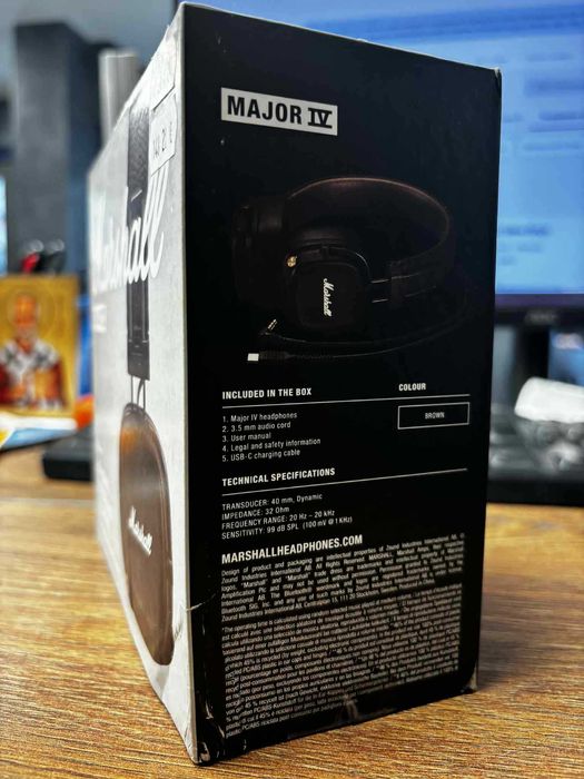 Чисто Нови Стерео слушалки MARSHALL MAJOR V BT BLACK