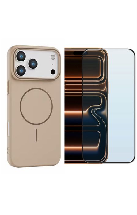 Iphone 17 AIR PRO MAX Husa Stylish Magsafe + Folie Sticla D+ Premium