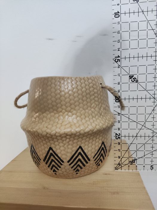 Комплект керамических "плетеных" кашпо