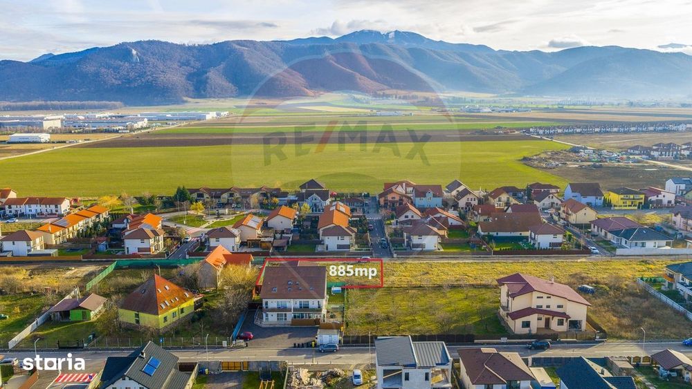 Teren Intravilan | 885 Mp | Ghimbav | View Postăvaru | Comision 0%
