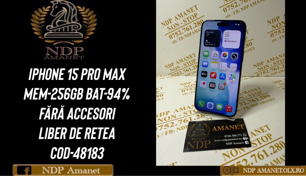 NDP Amanet Braila Iphone 15 Pro Max (48183)