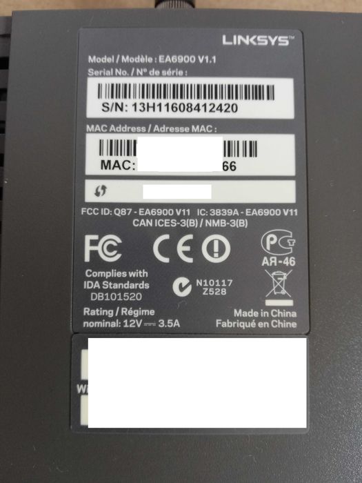 Linksys EA6900 Gigabit Wi-Fi Router