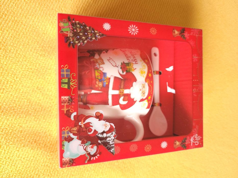 Set Decoratiune de Sarbatori - cana si lingurita - Produs NOU