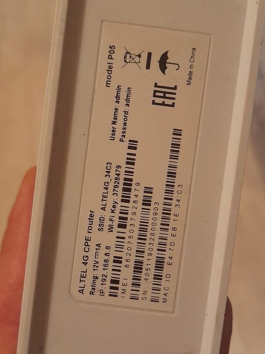 Wifi router 4G altel