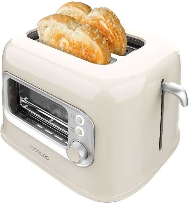 Тостер Cecotec RetroVision Beige 08042 | 700W | Стъклен прозорец