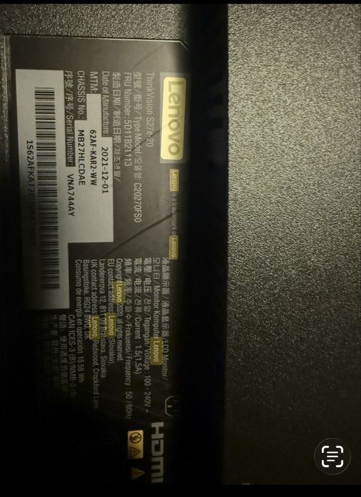 Monitor lenovo thinkvision 4k