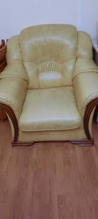 Canapea si fotolii din piele ecologica.