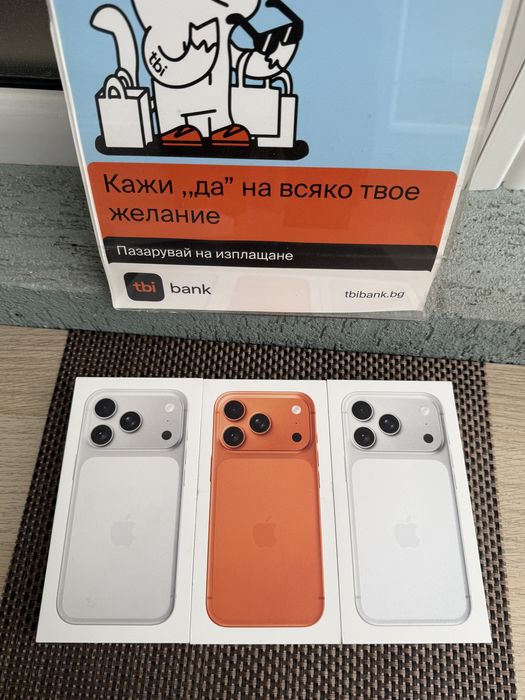 НАЛИЧНИ! 46€/м *iPhone 17 Pro*Silver/Orange/Blue *айфон 17 про 256
