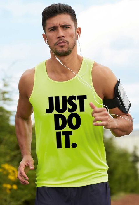 DRI-FIT! Мъжки спортни потници JUST DO IT - 6 ЦВЯТА. Или с ТВОЯ идея!