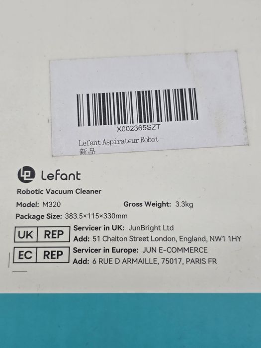 Aspirator robot Lefant M320 6000Pa, alb, SIGILAT